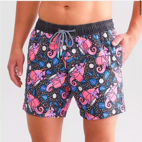Mens Party Pants‎ Brand Karma Chameleon Stretch Swim Trunks Size Small - Picture 1 of 7
